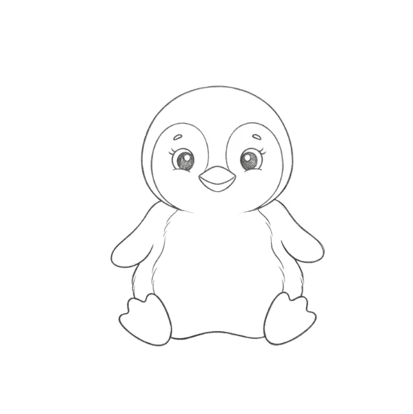Cute Penguin Drawing