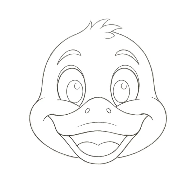 Duck Face Drawing