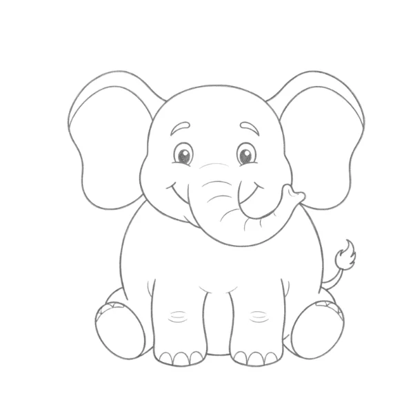 Elephant Drawing for Kids