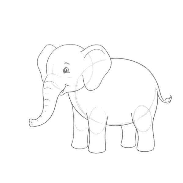 Elephant Sketch Drawing
