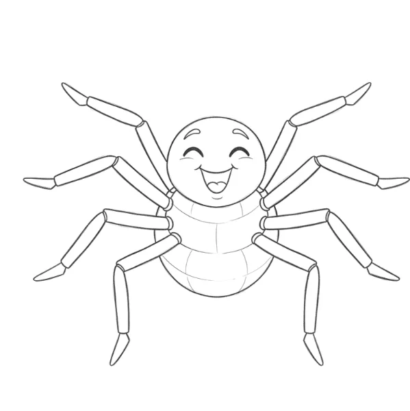 Happy Spider Drawing