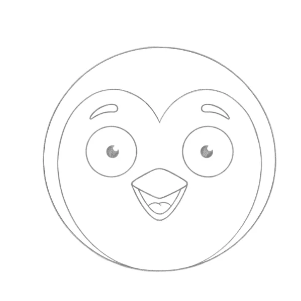 Penguin Face Drawing