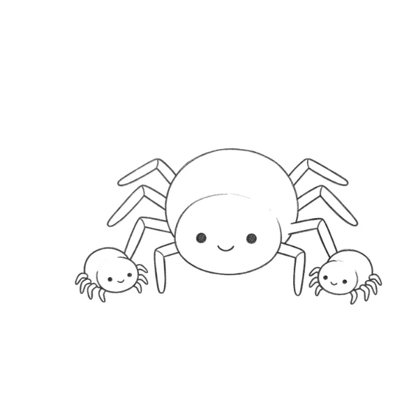 Spider Family Drawing