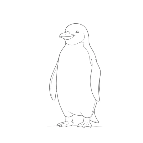 Standing Penguin Drawing