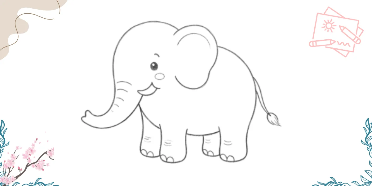 how to draw elephant