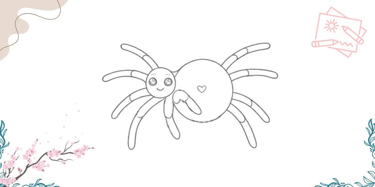 how to draw spider